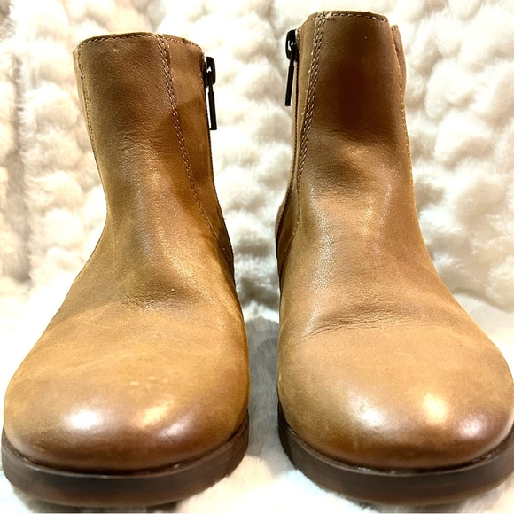 Lucky Brand Pedera Tan Leather Ankle Boots women’s size 6.5 - Picture 4 of 16